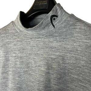 Men’s Head Mock Neck Base‎ Layer Long Sleeve Shirt Size Medium Gray